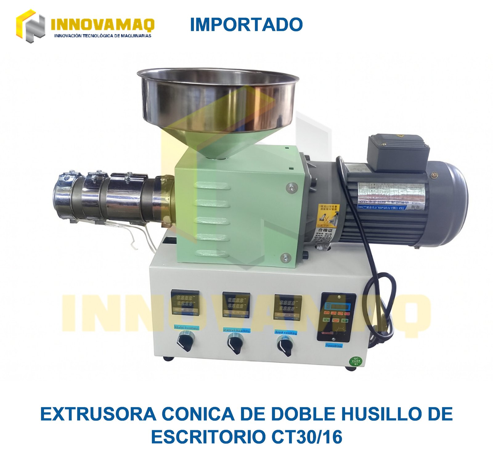 EXTRUSORA CONICA DE DOBLE HUSILLO CT30/16